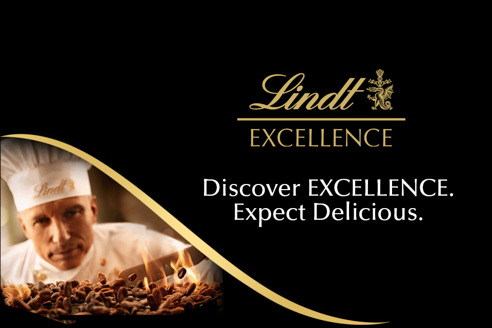 Lindt banner for Lindt Excellence Pistachio with Shop Now
