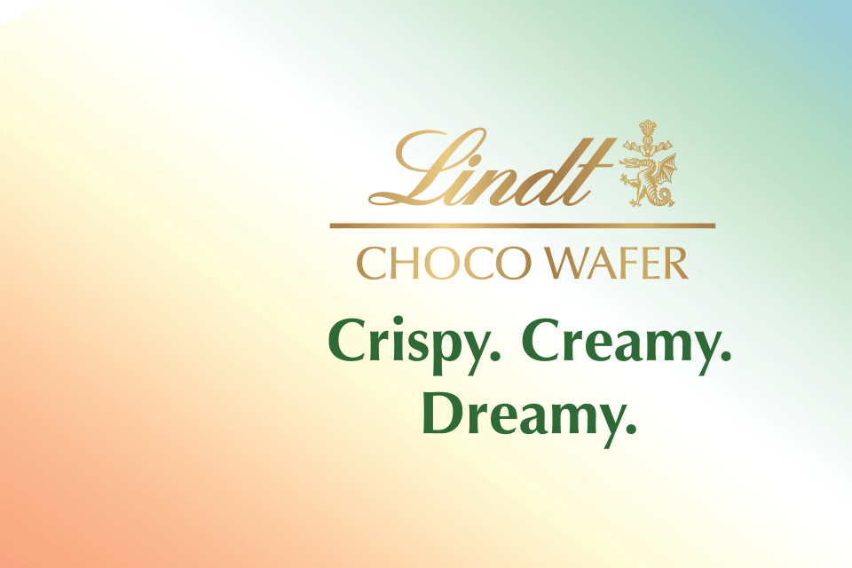 Lindt banner for Lindt Choco Wafer with Shop Now