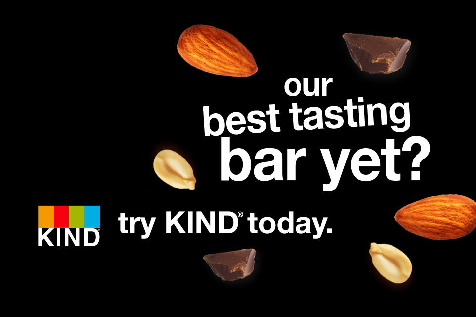 KIND bars. All the flavour. Nothing to hide.