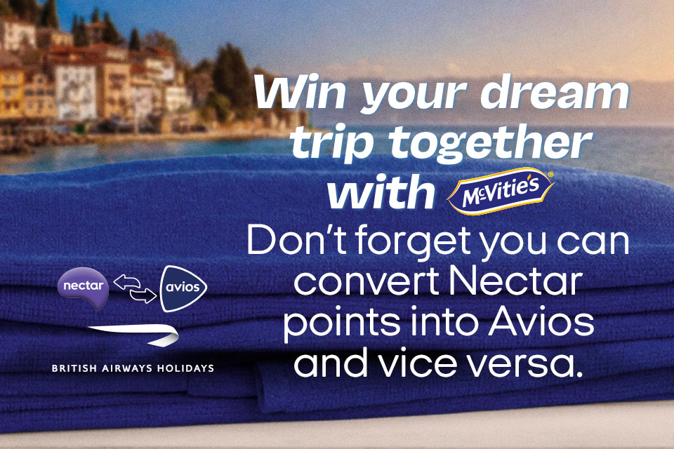 Banner advertisement for McVitie's X BA Competition