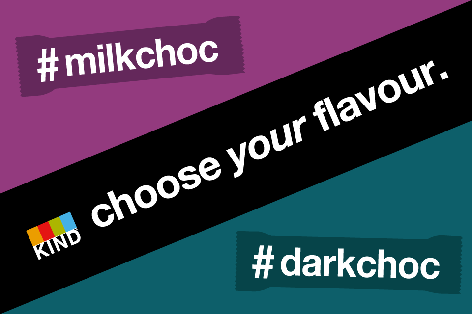 KIND bars. All the flavour. Nothing to hide.