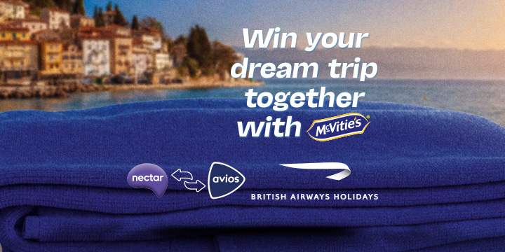 Banner advertisement for McVitie's X BA Competition 